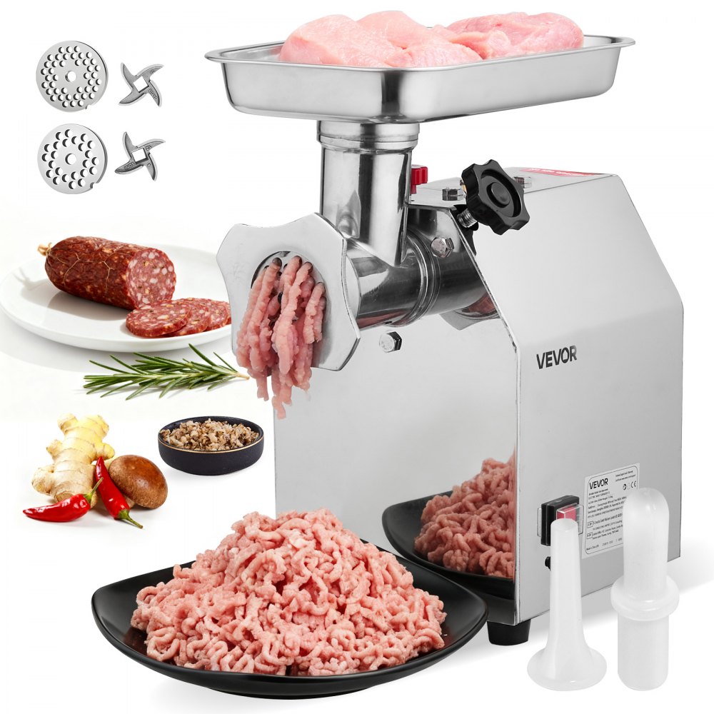 VEVOR elektrischer Fleischwolf mit 3,2 kg/min Kapazität, Wurstmaschine