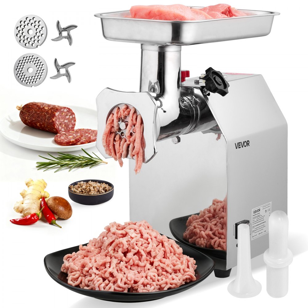 VEVOR elektrischer Fleischwolf mit 4,2 kg/min Kapazität, Wurstmaschine