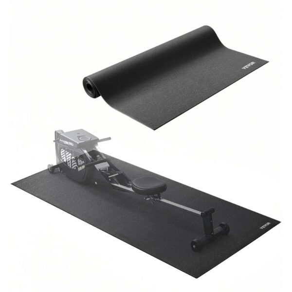 VEVOR Laufbandmatte für Teppichboden Bodenschutzmatte (915 x 1980 mm) für Sportgeräte 6 mm dick