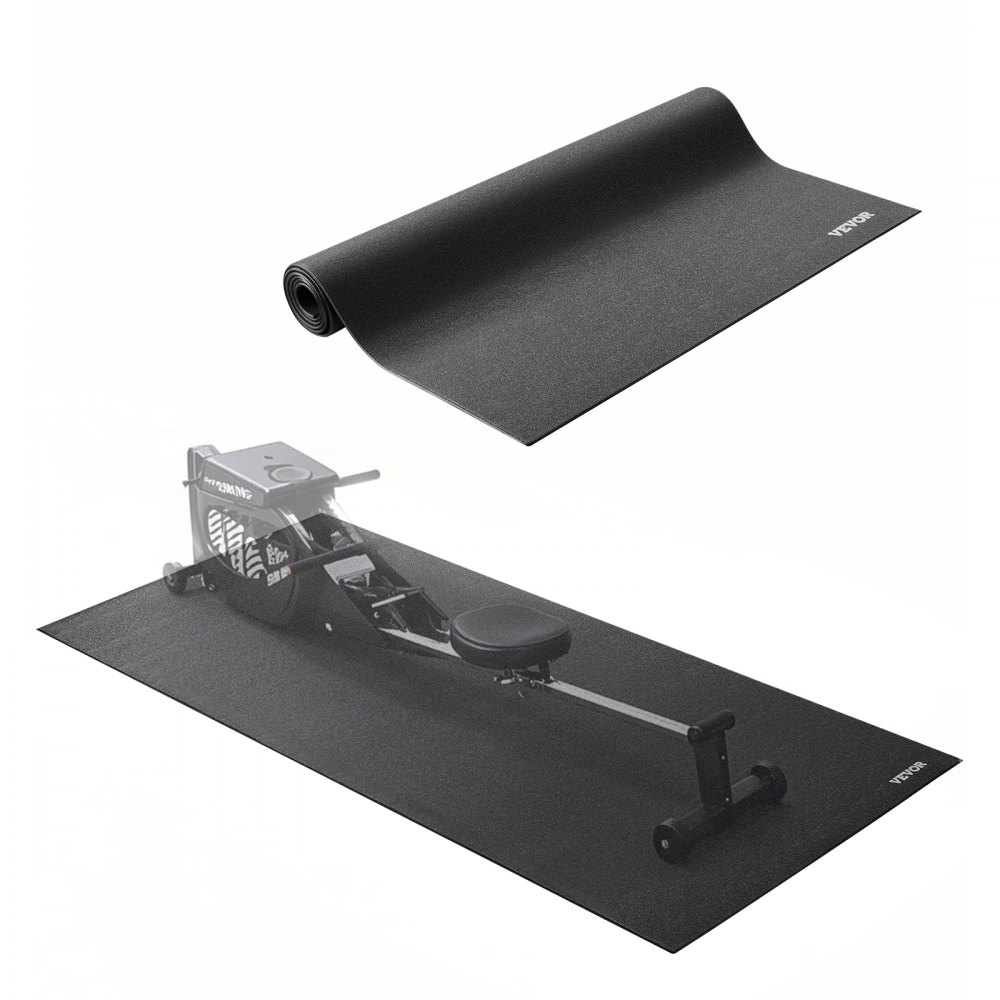 VEVOR Laufbandmatte für Teppichboden Bodenschutzmatte (915 x 1980 mm) für Sportgeräte 6 mm dick