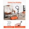 VEVOR Löthilfe Dritte Hand, 4 flexible Arme, Werkzeug mit 3-facher LED-Vergrößerungslampe & rutschfester Basis – Bild 4