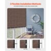 VEVOR 90 % Sonnenschutztuch Sichtschutz Schattenabdeckung (305 x 366 cm) für Pergola mit Edelstahlösen – Bild 5