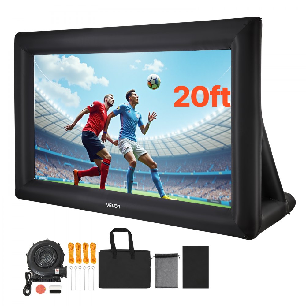 VEVOR aufblasbare Filmleinwand Projektion Beamer Leinwand aus 600D, 16:9