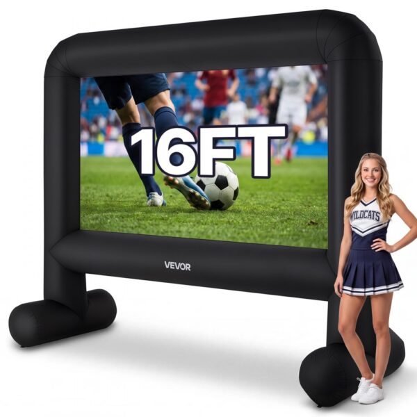 VEVOR aufblasbare Filmleinwand Projektion Beamer Leinwand aus 600D, 16:9