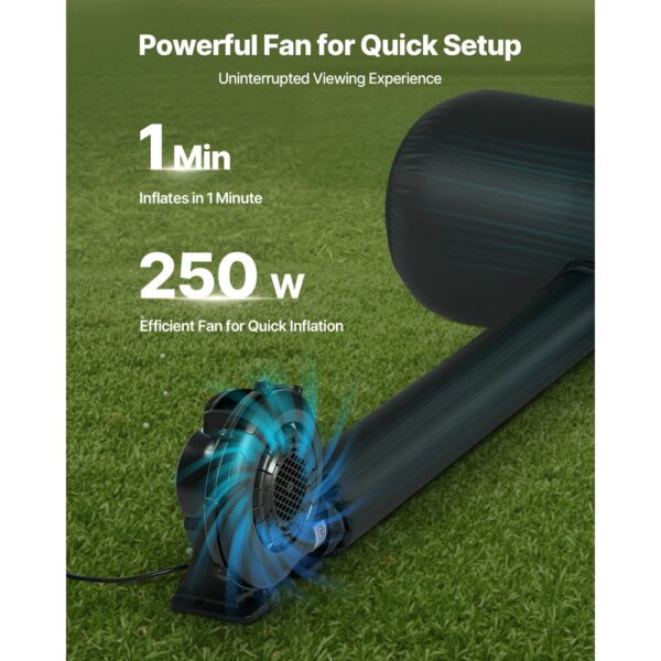 VEVOR aufblasbare Filmleinwand Projektion Beamer Leinwand aus 600D, 16:9 – Bild 3