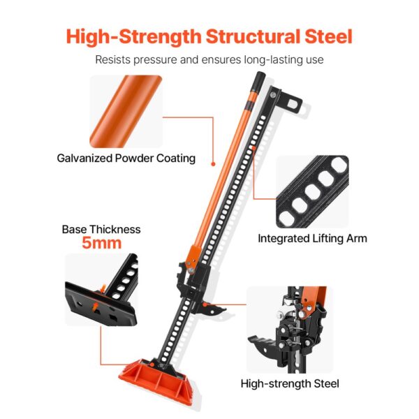 VEVOR Farm Wagenheber Offroad mit Sockel High Lift Farm Jack (3,18 t) Offroad-Nutzwagenheber – Bild 4