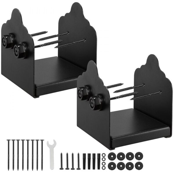 VEVOR Pfostenträger, 2 Stück, Innenmaß 150x141 mm kompatibel mit 152,4x139,7/139,7x139,7/147,3x139,7mm Pfosten