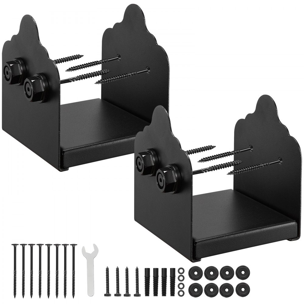 VEVOR Pfostenträger, 2 Stück, Innenmaß 150x141 mm kompatibel mit 152,4x139,7/139,7x139,7/147,3x139,7mm Pfosten