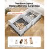 VEVOR Wurfkiste für Hunde, 237x123x46 cm, 2-Raum-Layout, Welpenkiste für extra große Hunde – Bild 2