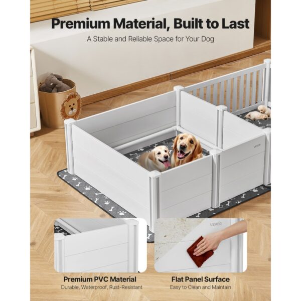 VEVOR Wurfkiste für Hunde, 237x123x46 cm, 2-Raum-Layout, Welpenkiste für extra große Hunde – Bild 3