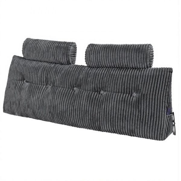 VEVOR Kopfteilkissen Keilkopfteilkissen Keilkissen (Queen Size) mit 2 Seitentaschen & 2 Kopfstützen