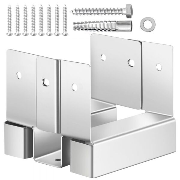 VEVOR Pfostenträger, 10 Stk., Innenmaß 89,6x90,5 mm für 88,9x88,9 mm Pfosten