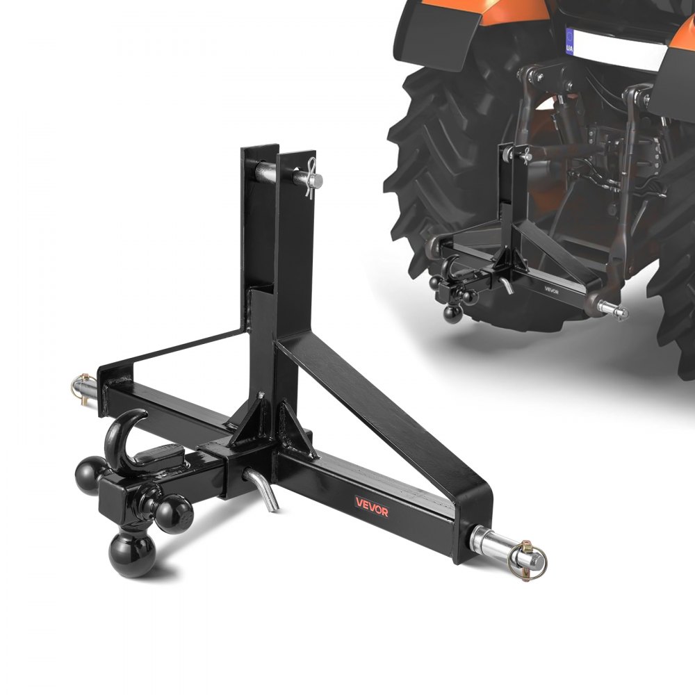 VEVOR 3-Punkt-Anhängerkupplung 660x165x450 mm, 3-Punkt-Schnellkupplungsaufsatz, kompatibel mit Kubota