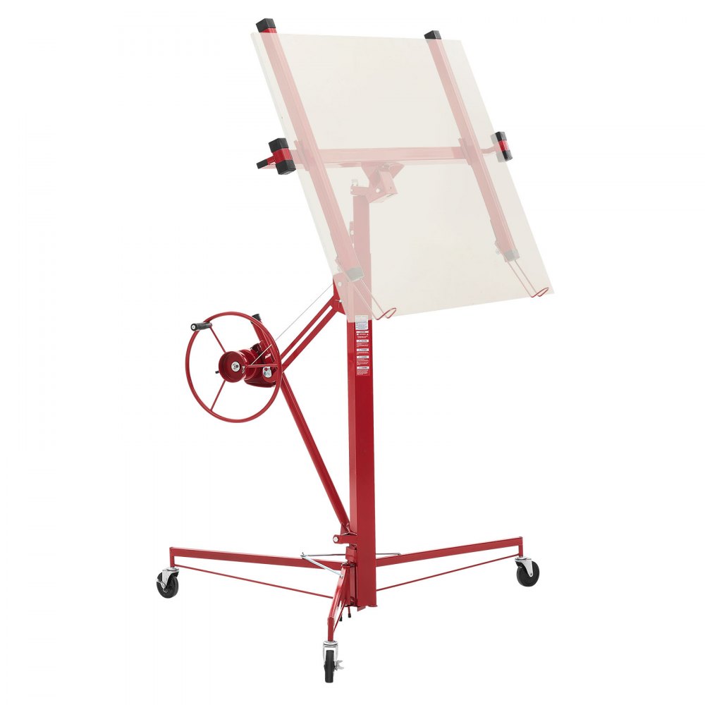 VEVOR Plattenheber bis max. 68 kg, 3353 mm Höhe, Gipskartonheber mit verstellbarem Teleskoparm