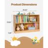 VEVOR Kinderregal Bücherregal (90 cm lang), Spielzeugschrank 2-stufig, Aufbewahrungsschrank für Spielzeug – Bild 2