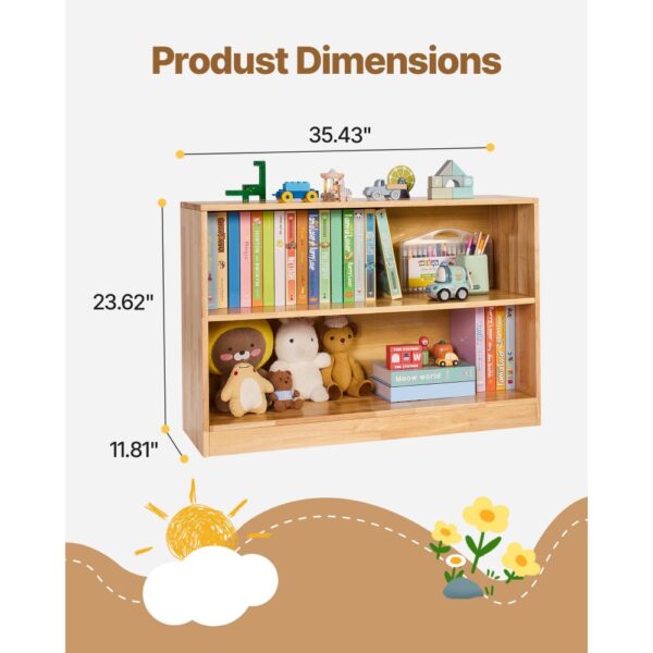 VEVOR Kinderregal Bücherregal (90 cm lang), Spielzeugschrank 2-stufig, Aufbewahrungsschrank für Spielzeug – Bild 2