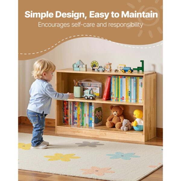 VEVOR Kinderregal Bücherregal (90 cm lang), Spielzeugschrank 2-stufig, Aufbewahrungsschrank für Spielzeug – Bild 4