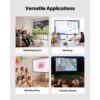 VEVOR Projektionsleinwand Stativleinwand (80 Zoll) mit 160° Weitwinkel – Bild 5
