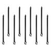 VEVOR Übersteigschutz Zaunerhöhung, 9 Pack, 695 mm Stacheldrahtabweiser für 3,3-3,8 mm Zaunoberseite