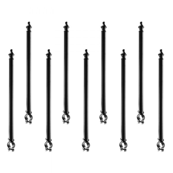 VEVOR Übersteigschutz Zaunerhöhung, 9 Pack, 695 mm Stacheldrahtabweiser für 3,3-3,8 mm Zaunoberseite