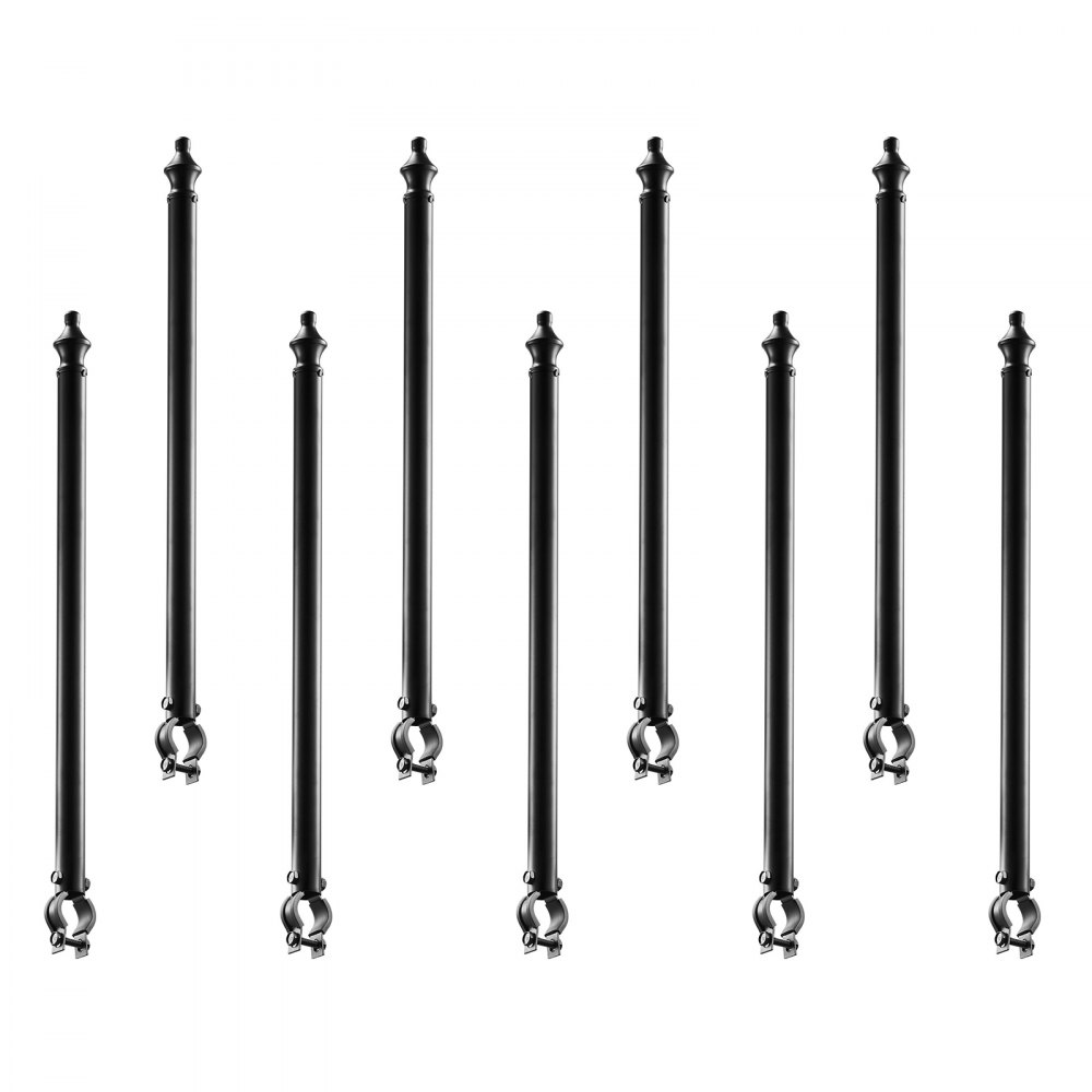 VEVOR Übersteigschutz Zaunerhöhung, 9 Pack, 695 mm Stacheldrahtabweiser für 3,3-3,8 mm Zaunoberseite