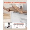 VEVOR Lift Top Couchtisch 100 cm, rustikaler Kaffeetisch mit Scheunentor & verstecktem Staufach – Bild 4