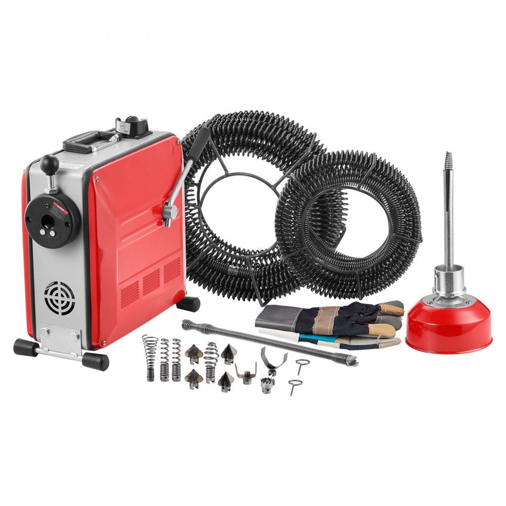 VEVOR Elektrische Rohrreinigungsmaschine, 850W Abflussreiniger, 14,5m x 16mm