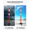 VEVOR Verkehrsleitpfosten Leitpfosten 2-tlg. (871 mm) mit beschwertem Sockel & Reflektorstreifen & Ketten – Bild 5