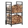 VEVOR Kaminholzregal, 455x330x765 mm, 2-stufiger Brennholzhalter mit Kaminbesteck VEVOR Kaminholzregal, 455x330x765 mm, 2-stufiger Brennholzhalter mit Kaminbesteck