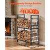 VEVOR Kaminholzregal, 455x330x765 mm, 2-stufiger Brennholzhalter mit Kaminbesteck – Bild 2 VEVOR Kaminholzregal, 455x330x765 mm, 2-stufiger Brennholzhalter mit Kaminbesteck – Bild 2