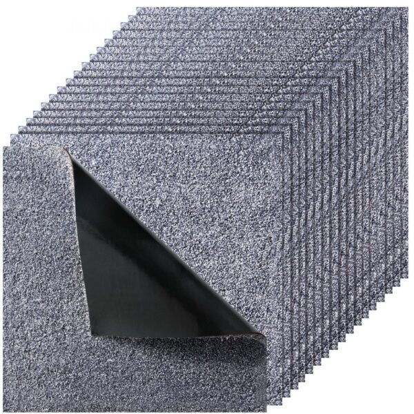 VEVOR Teppichfliesen 457,2 x 457,2 x 12 mm, 10er-Pack, selbstklebender Teppichboden mit Fläche von 2,0 m²