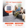 VEVOR Teppichfliesen 457,2 x 457,2 x 12 mm, 10er-Pack, selbstklebender Teppichboden mit Fläche von 2,0 m² – Bild 2