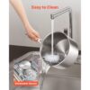 VEVOR Kochtopf Soßentopf 3,79 L mit Glasdeckel, Suppentopf Gemüsetopf mit ergonomischem Griff – Bild 4
