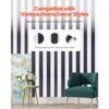 VEVOR Tapete selbstklebend, 45 cm x 15 m, Klebefolie mit Streifen in Schwarz-Weiß – Bild 2