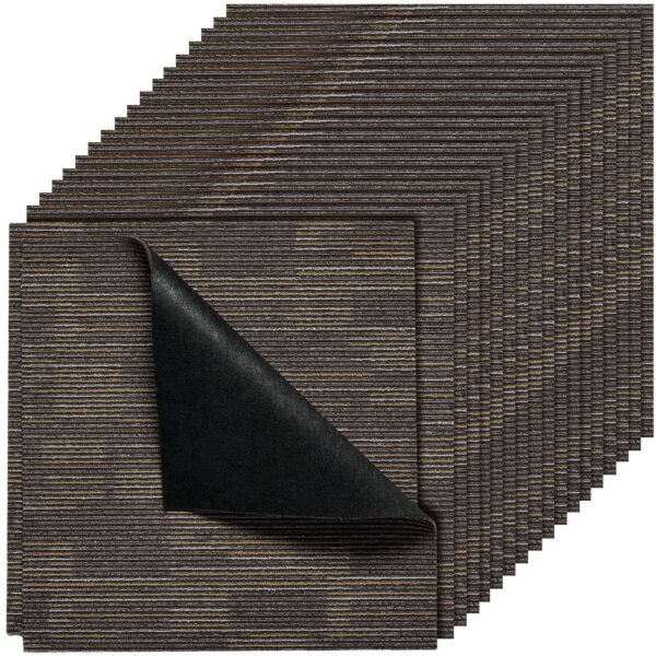 VEVOR Teppichfliesen 609,6 x 609,6 x 6 mm, 24er-Pack, modularer Teppichboden mit Fläche von 9 m²