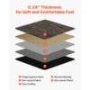 VEVOR Teppichfliesen 609,6 x 609,6 x 6 mm, 24er-Pack, modularer Teppichboden mit Fläche von 9 m² – Bild 4