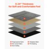 VEVOR Teppichfliesen 500 x 500 x 6 mm, 24er-Pack, selbstklebender Teppichboden mit Fläche von 6,2 m² – Bild 4