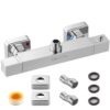 VEVOR Duscharmatur mit Thermostat Duschthermostat mit 38 °C Sicherheitsschloss