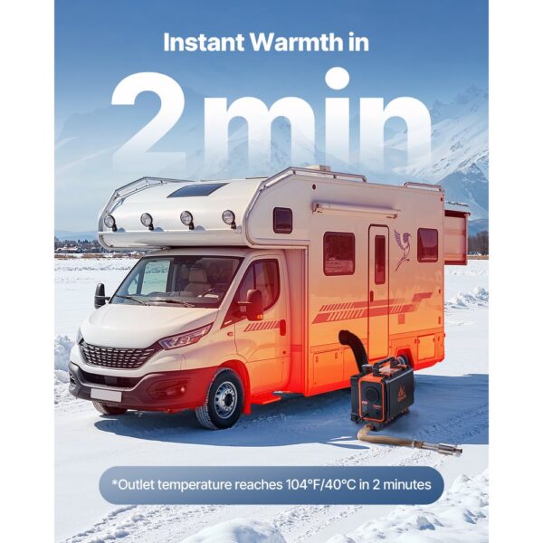 VEVOR Dieselheizung Lufterhitzer 5-8KW DC 12 V/24 V tragbare Standheizung (All in One) mit Fernbedienung – Bild 3