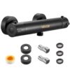 VEVOR Duscharmatur mit Thermostat Brausemischer Duschhahn mit 38 °C Sicherheitsschloss
