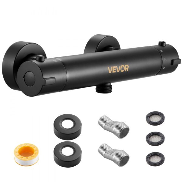 VEVOR Duscharmatur mit Thermostat Brausemischer Duschhahn mit 38 °C Sicherheitsschloss