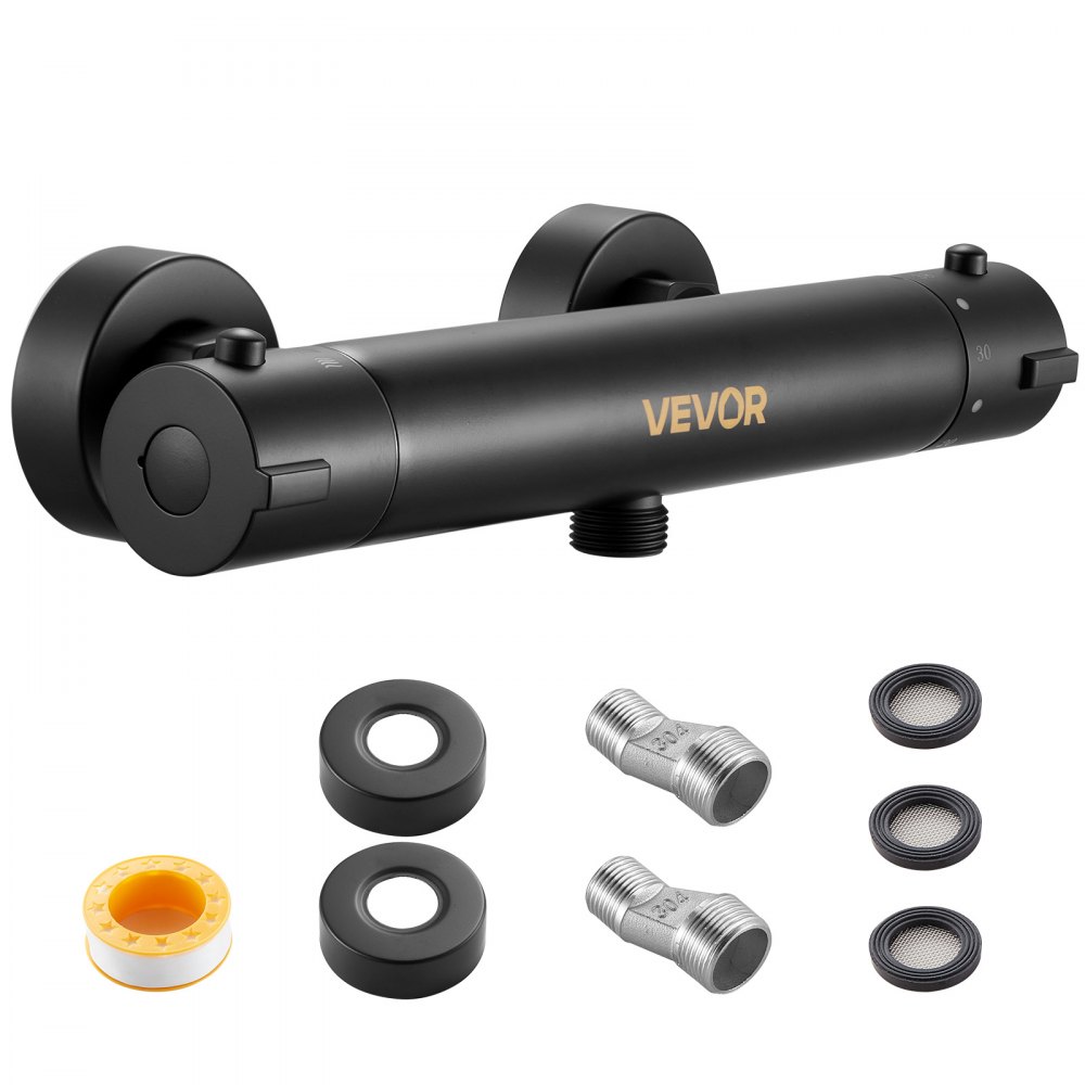 VEVOR Duscharmatur mit Thermostat Brausemischer Duschhahn mit 38 °C Sicherheitsschloss
