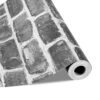 VEVOR Tapete selbstklebend, 45 cm x 10 m, Klebefolie mit grauer Ziegeloptik