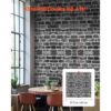 VEVOR Tapete selbstklebend, 45 cm x 10 m, Klebefolie mit grauer Ziegeloptik – Bild 4