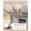 VEVOR Lift Top Couchtisch 100 cm, rustikaler Kaffeetisch mit Scheunentor & verstecktem Staufach – Bild 4