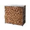 VEVOR Metall Kaminholzregal, 143x70x143 cm Brennholzregal, max. Tragkraft 300 kg