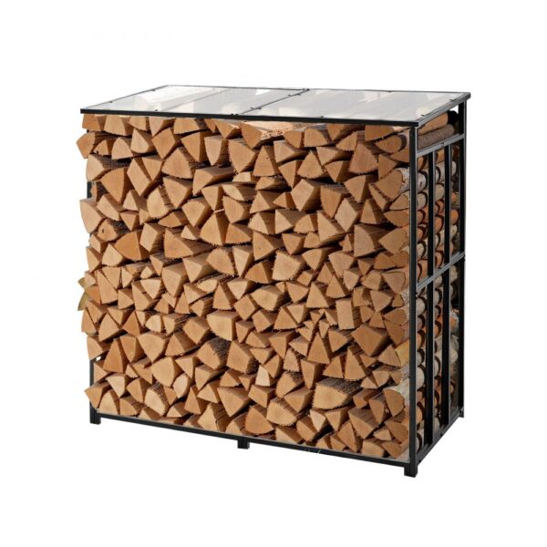 VEVOR Metall Kaminholzregal, 143x70x143 cm Brennholzregal, max. Tragkraft 300 kg