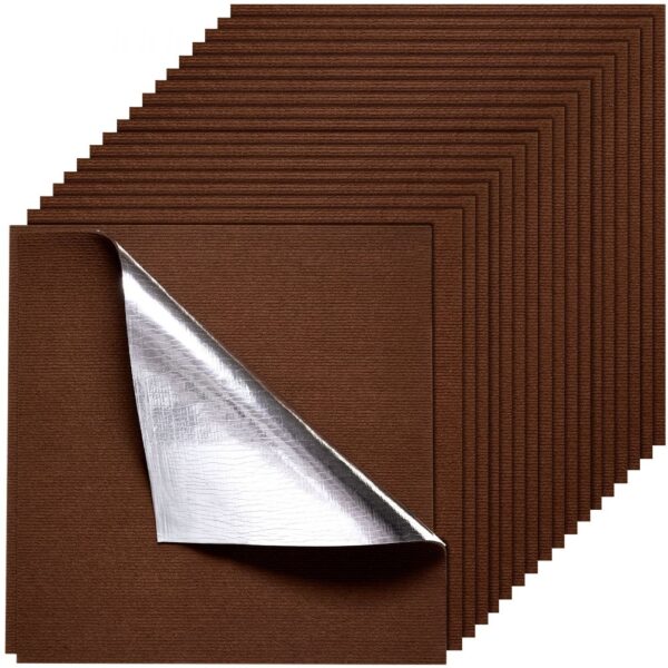 VEVOR Teppichfliesen 609,6 x 609,6 x 5 mm, 20er-Pack, selbstklebender Teppichboden mit Fläche von 7,4 m²