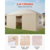 VEVOR Winterabdeckung, passend für 3,68x4,9 m große Pavillons, Ersatzabdeckung mit Seitenwänden & Netzfenstern – Bild 5