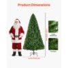 VEVOR Weihnachtsbaum künstlich, 2,2 m Tannenbaum, Christbaum, Partys und Büros – Bild 2
